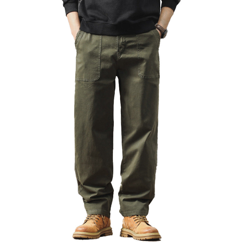 Herren Weite Workwear-Hose mit aufgesetzten Fronttaschen Drune