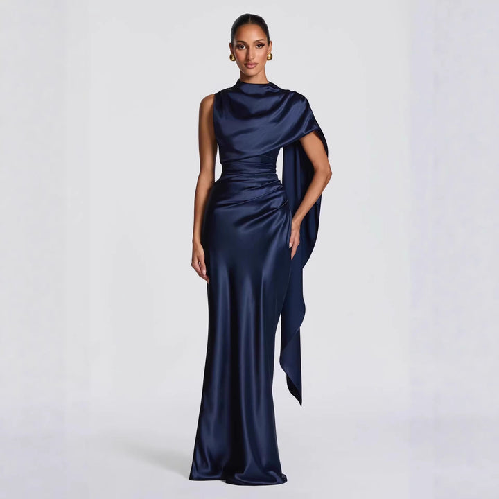 Damen Langarm Abendkleid Drune