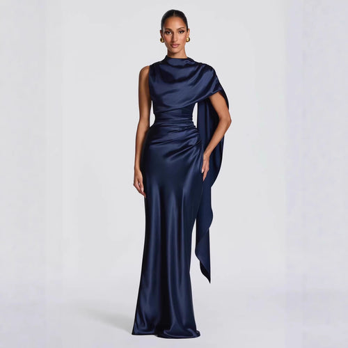 Damen Langarm Abendkleid Drune