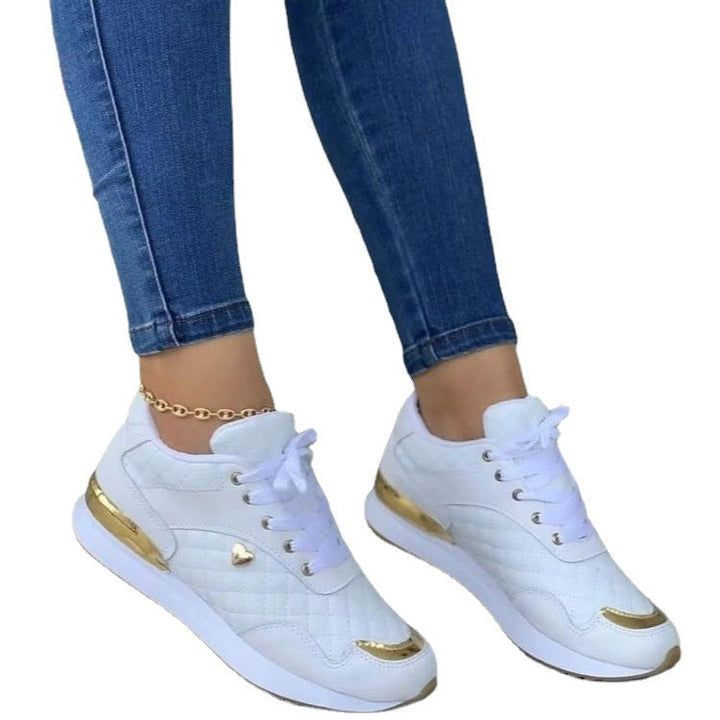 Damen modische Sneakers mit edlen Metalldetails und komfortabler Sohle Drune