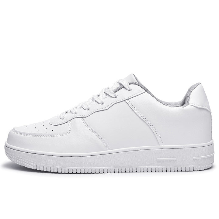 Herren Minimalistischer Low-Top Freizeitleder-Sneaker mit gepolstertem Knöchelkragen und rutschfester Profilsohle Drune