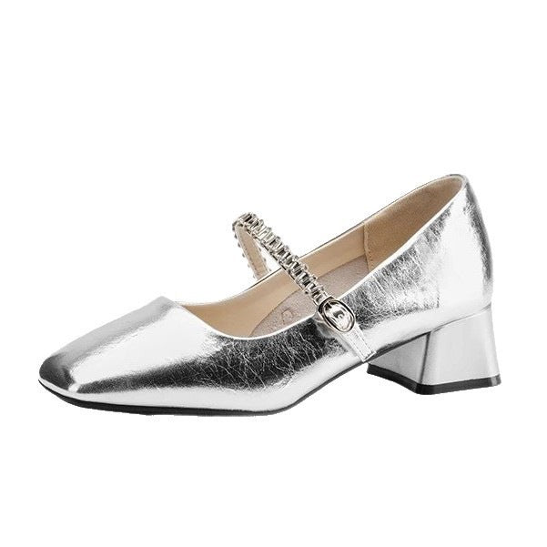 Damen Elegante und bequeme Pumps mit blockabsatz Drune