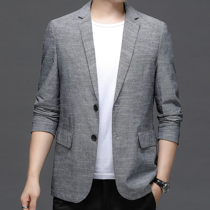 Herren lässiger Blazer aus bequemem Baumwoll-Mix mit modischem Schnitt Drune