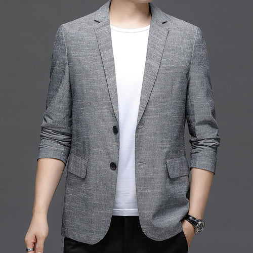 Herren lässiger Blazer aus bequemem Baumwoll-Mix mit modischem Schnitt Drune
