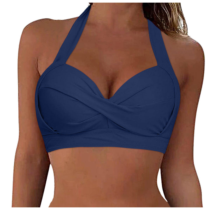 Damen Sportliches Bikinioberteil mit tiefem Ausschnitt und Halter-Design Drune