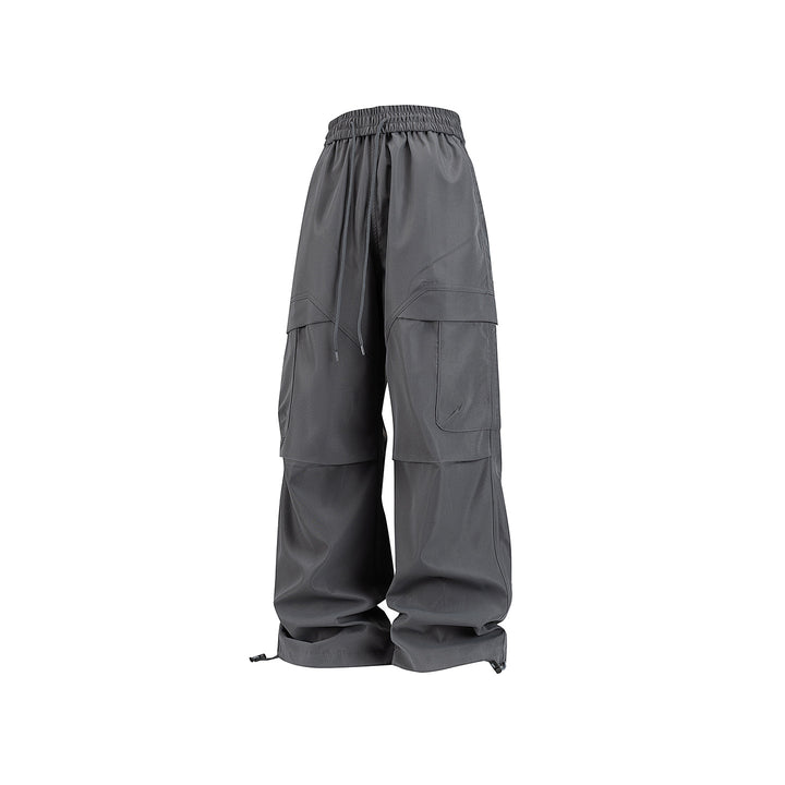Unisex Weite Cargo-Hose im Utility-Baggy-Stil mit Elastikbund und verstellbaren Beinabschlüssen Drune