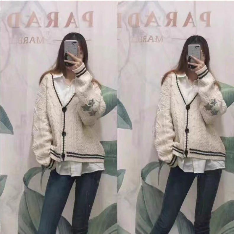 Damen gestrickte Oversize Cardigan Drune