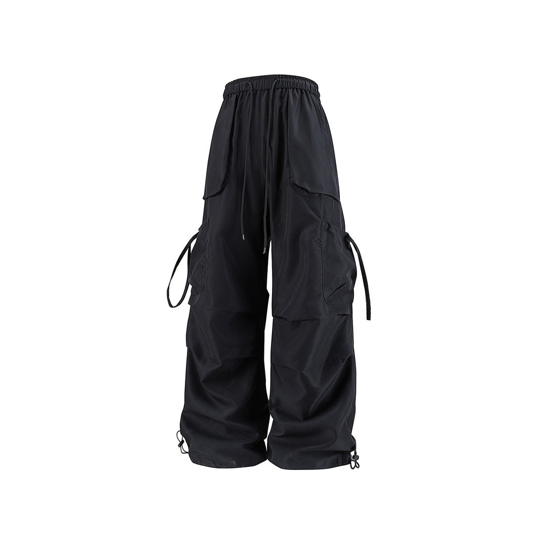 Herren Oversized Cargo‑Bundhose im Baggy‑Utility‑Cut mit Elastikbund, Klapptaschen und verstellbaren Saumabschlüssen Drune