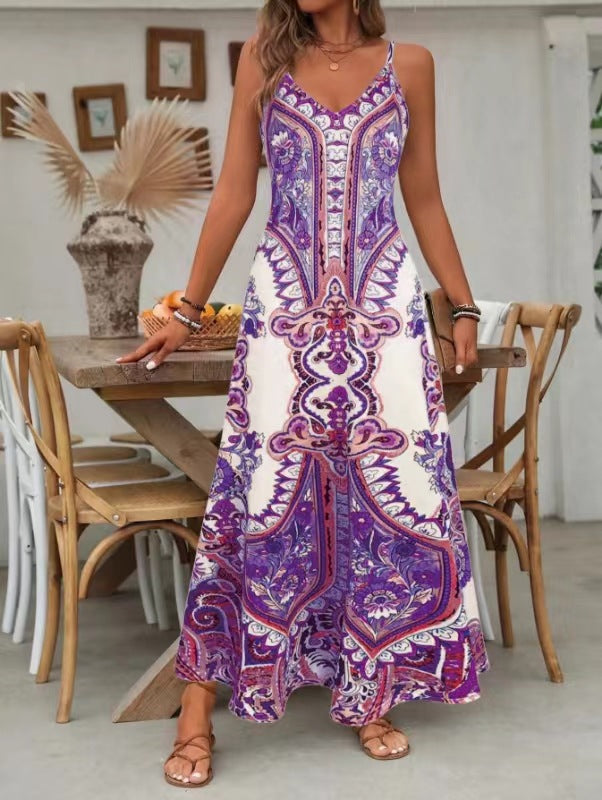 Damen Maxikleid mit elegantem Paisleymuster Drune