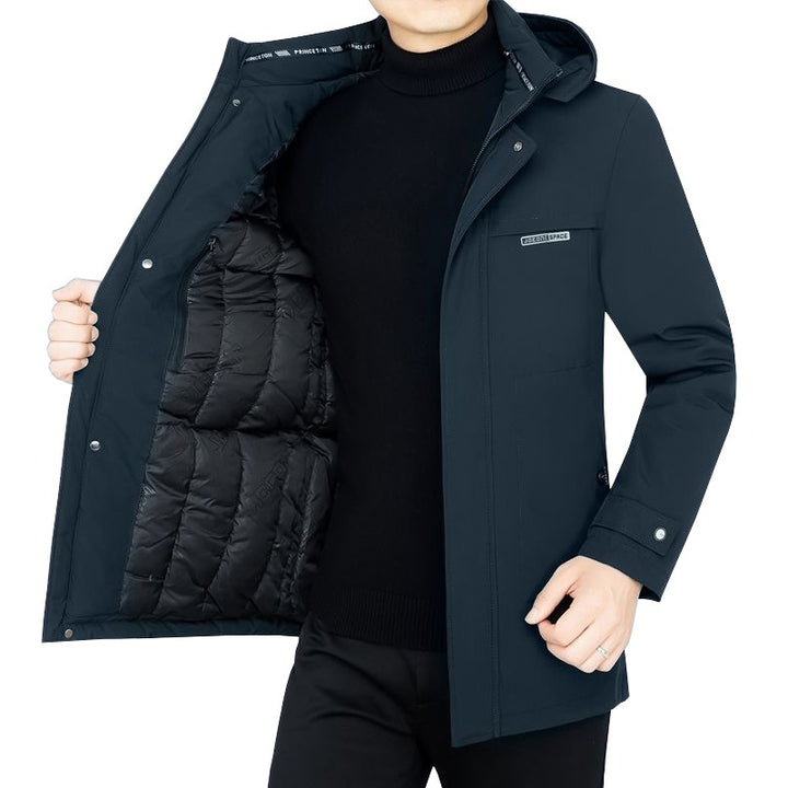 Herren Wasserabweisender Funktions-Mantel mit abnehmbarer Stepp-Innenjacke Drune
