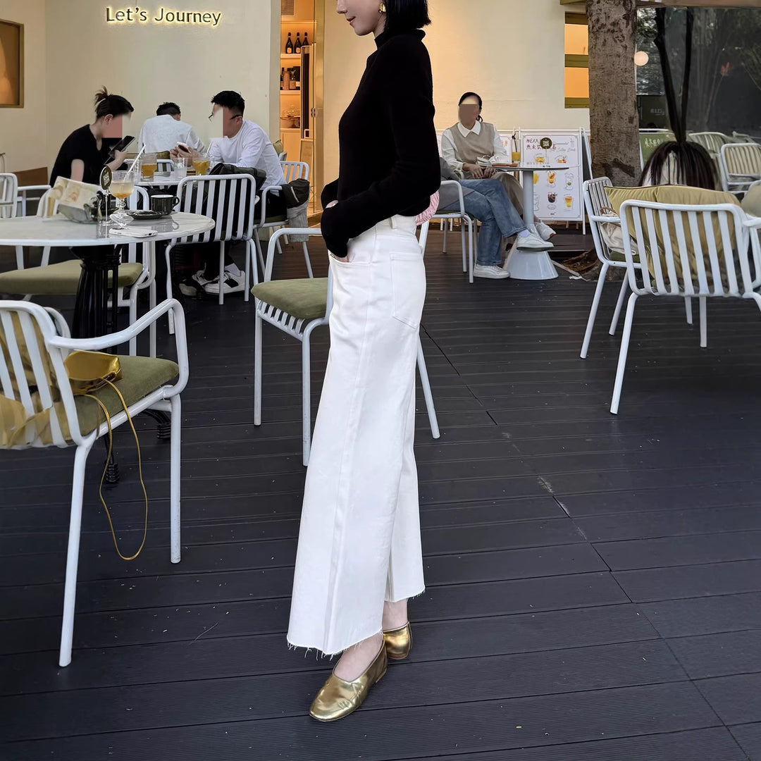 Damen Elegante und bequeme hoch taillierte Hose Drune