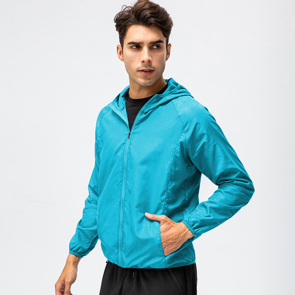 Herren leichte Laufjacke mit atmungsaktiven Eigenschaften und reflektierendem Design Drune