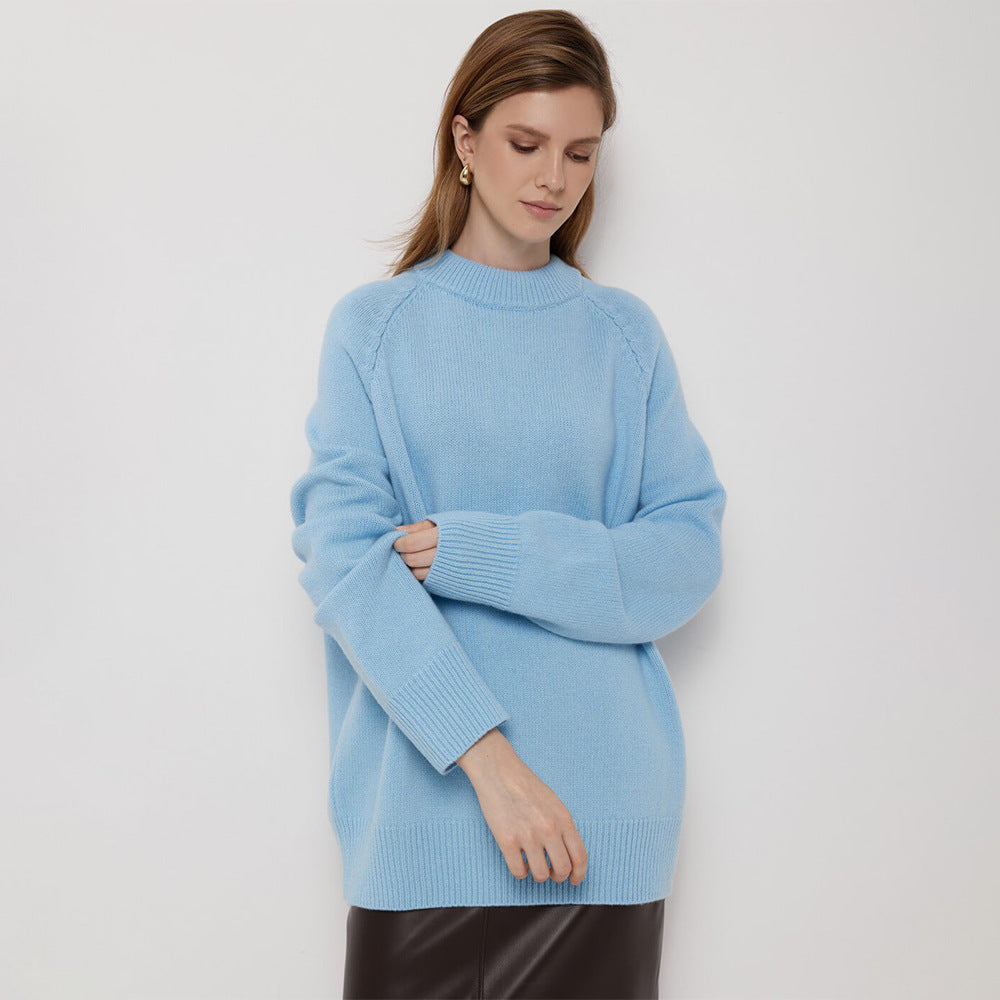Damen lockerer Feinstrickpullover Drune