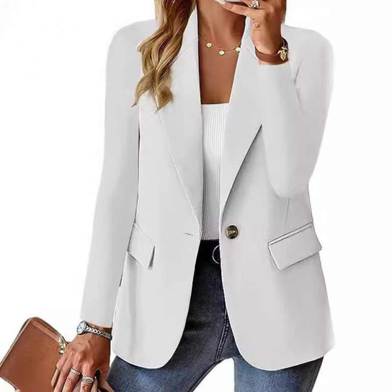 Damen Moderner Tailored Blazer mit elegante Knopfdetails Drune