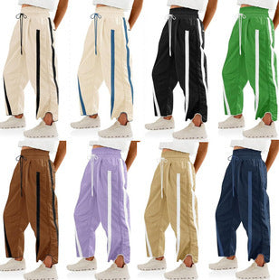Damen lässige Freizeithose mit Seiteneinsätzen Drune