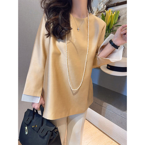Damen Elegante Bluse aus hochwertigem Stoff mit exklusivem Schnitt Drune