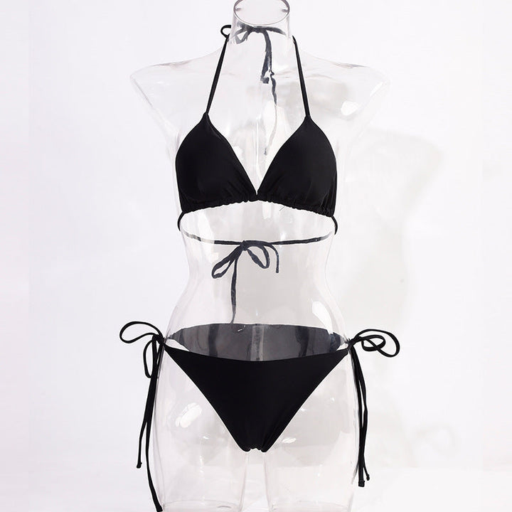 Damen Triangel-Bikini mit verstellbaren Bind Druneändern und raffinierten Details Drune