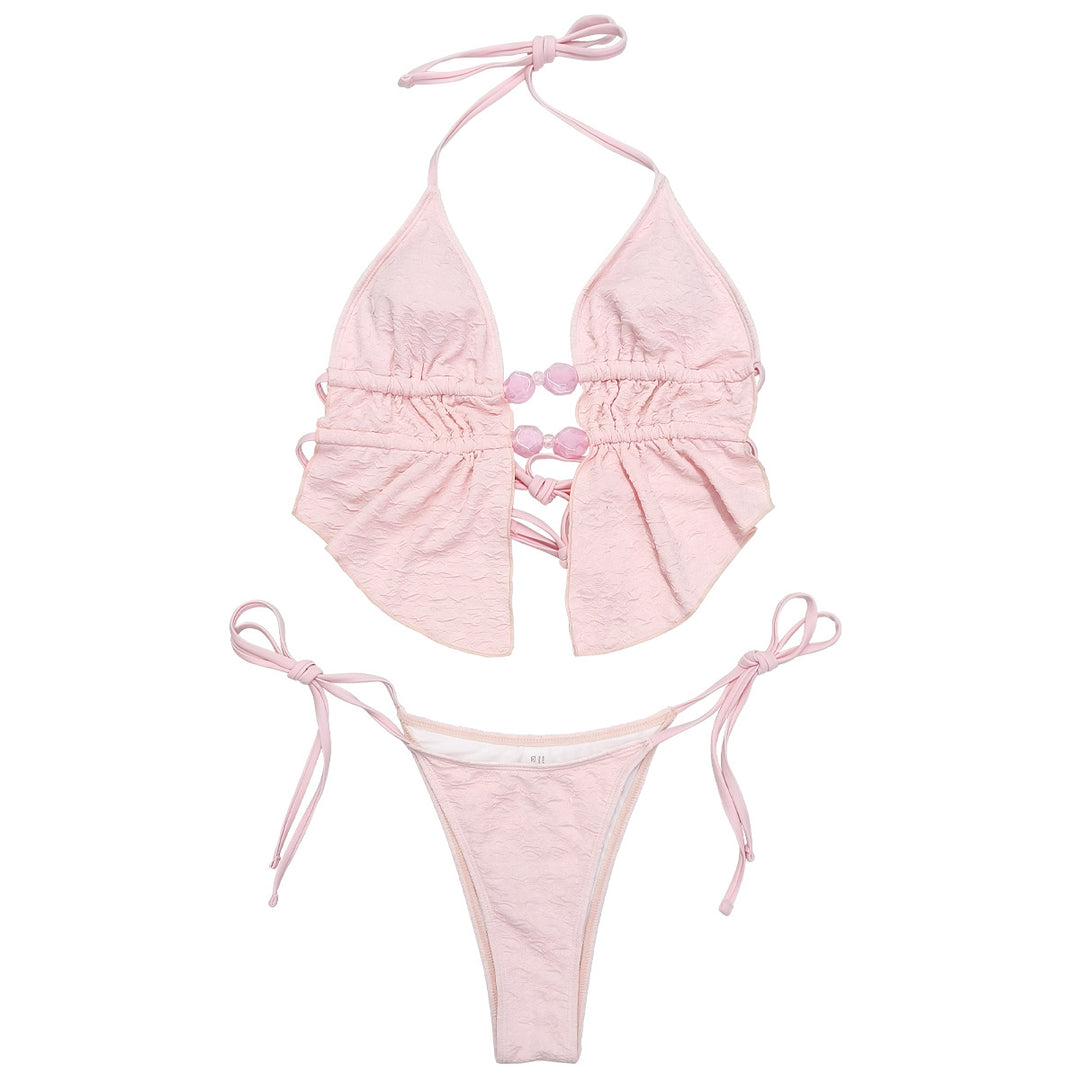 Damen Triangel-Bikini mit luftiger Rüsche Drune