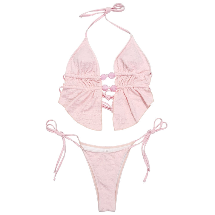 Damen Triangel-Bikini mit luftiger Rüsche Drune