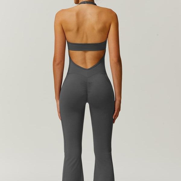 Damen Sportlicher Jumpsuit mit figurbetontem Schnitt und Trägern Drune
