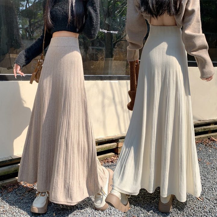 Damen Maxi-Rock mit elegantem Plissee Drune