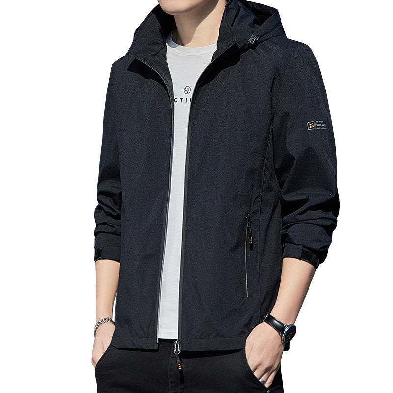 Herren Leichte Funktionsjacke mit verstellbarer Kapuze Drune