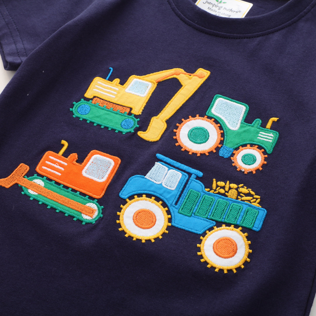 Jungen T-Shirt mit buntem Baustellenfahrzeug-Design Drune