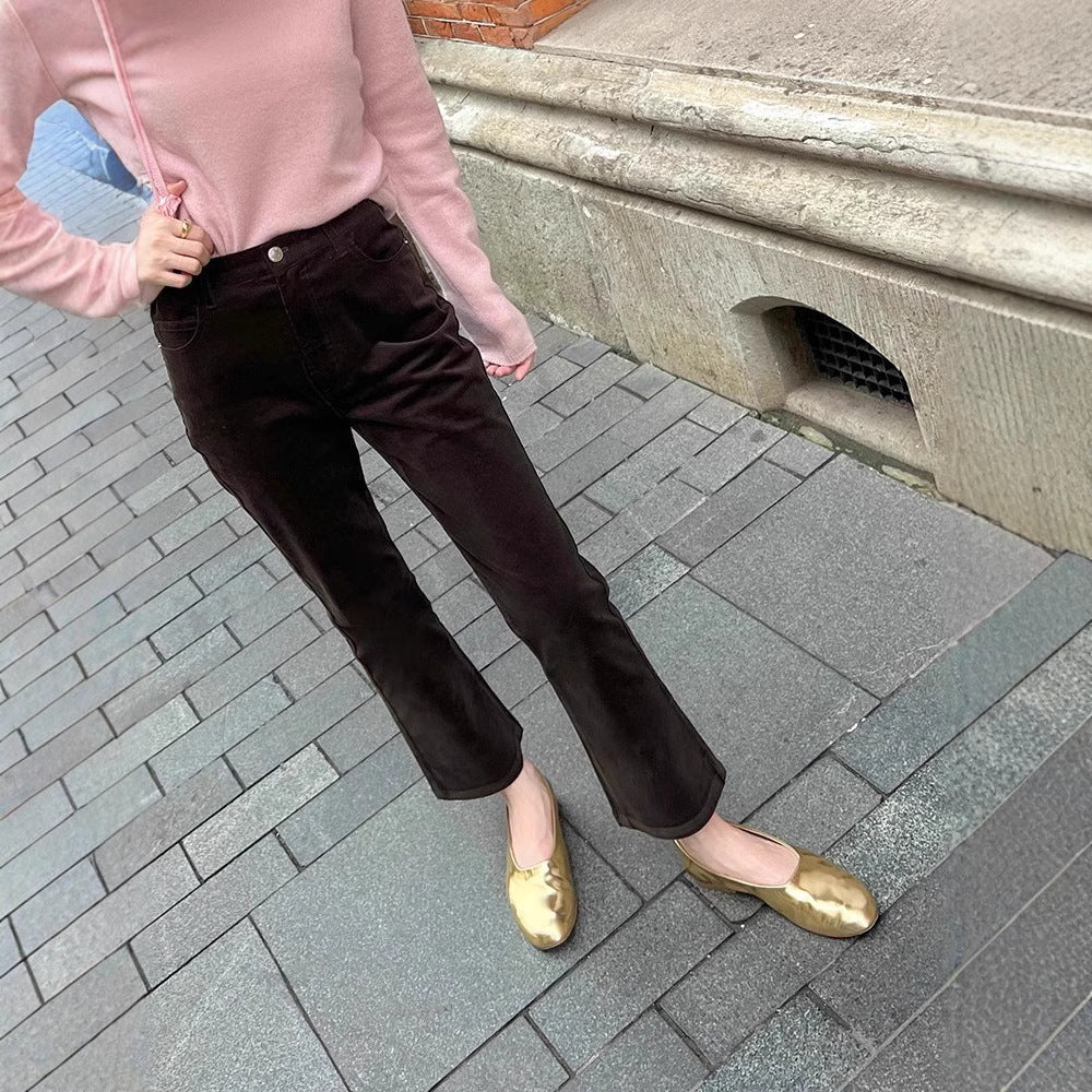 Damen Elegante und bequeme Cordhose Drune