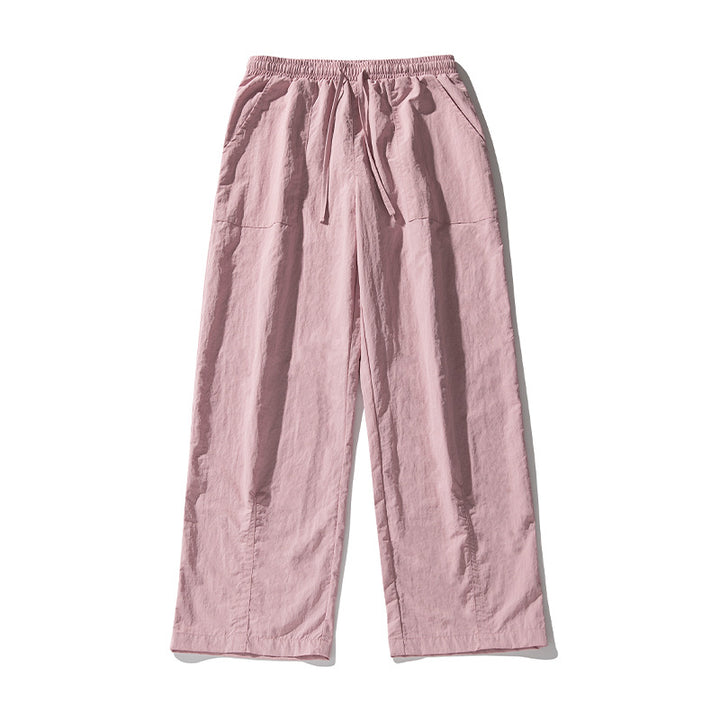 Damen Leichte Palazzohose im Leinen‑Baumwollmix mit elastischem Bund, Kordelzug und aufgesetzten Fronttaschen Drune