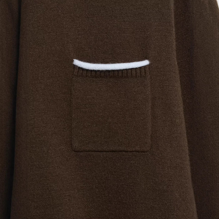 Damen Cardigan mit kontrastfarbener Knopfleiste und zweifarbigen Ärmeln Drune
