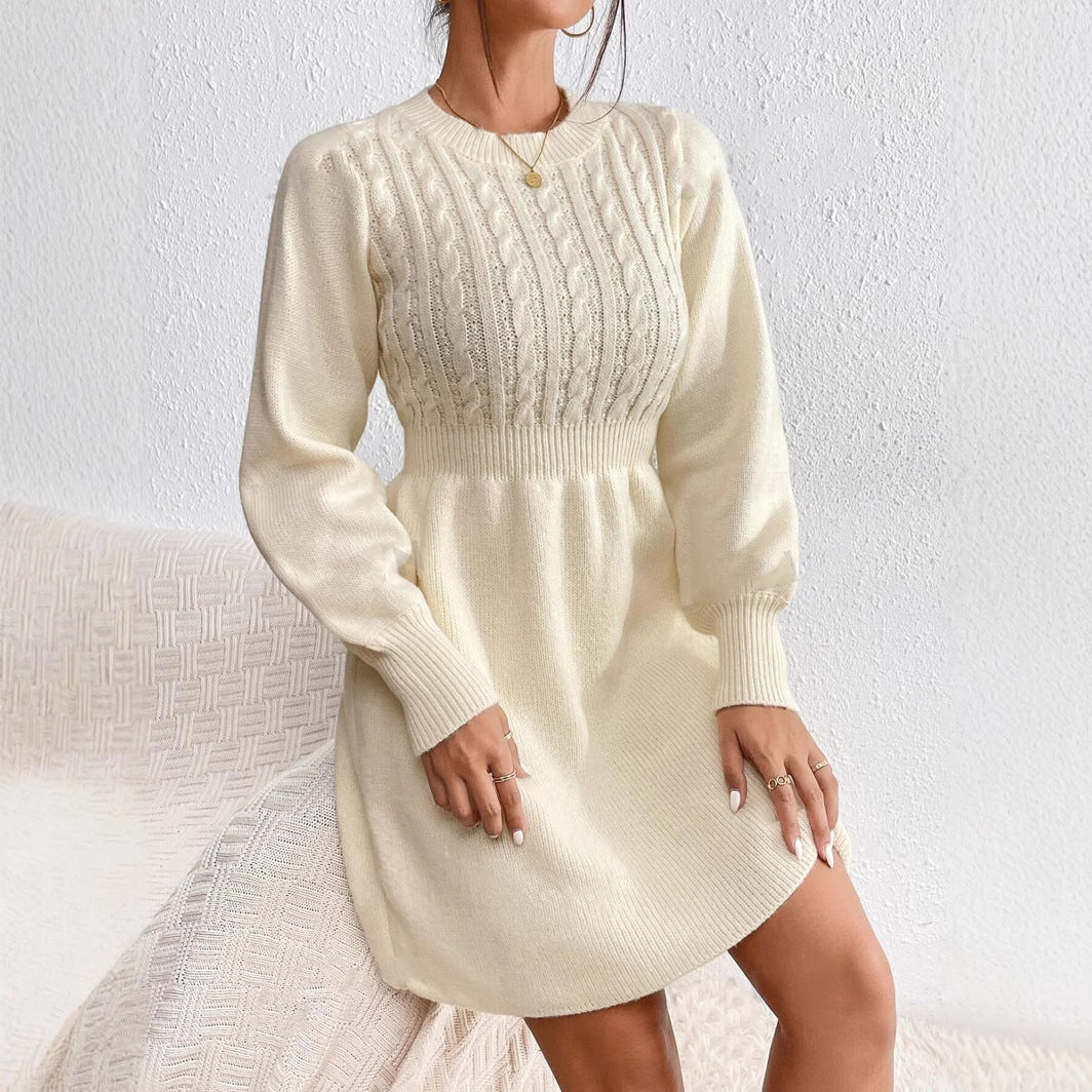 Damen Strickkleid mit strukturiertem Oberteil Drune