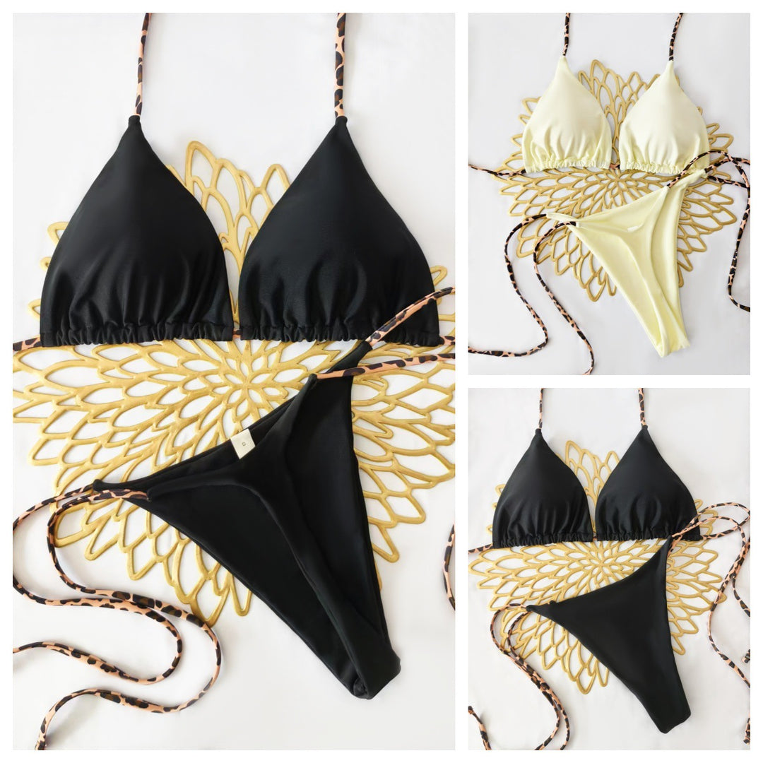 Damen Bikini-Set mit trendigem Animal-Print und modischem Schleifen-Detail Drune