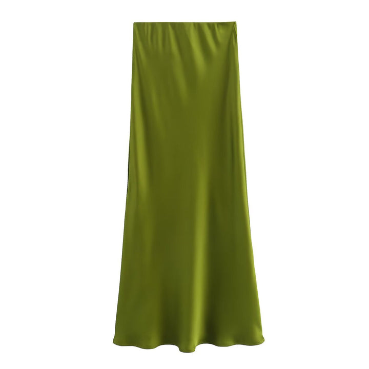 Damen langer Satinrock Drune
