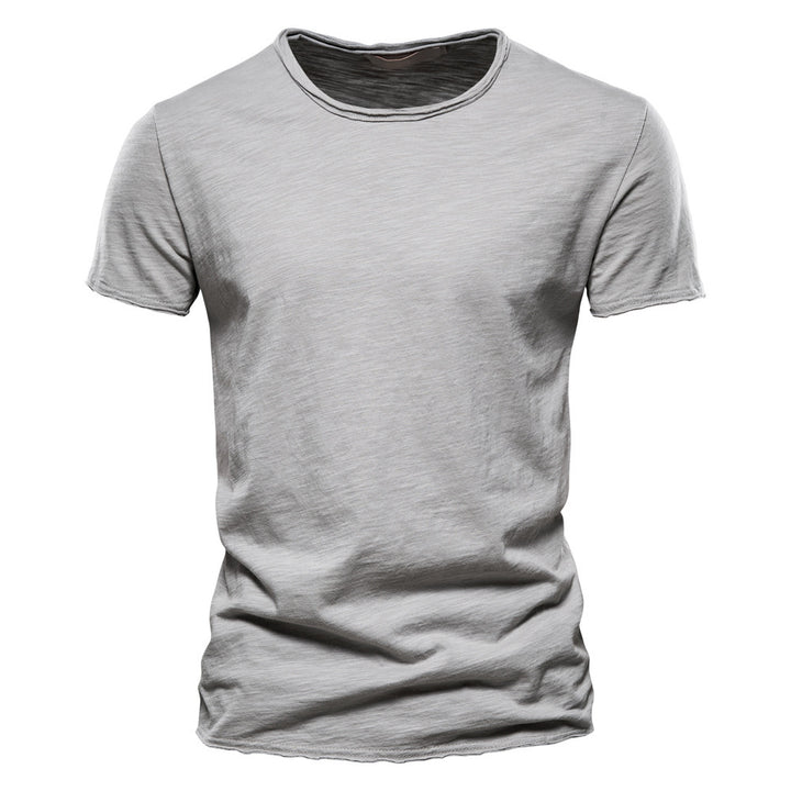 Herren nan leichtes Baumwolljersey Kurzarmshirt mit V-Ausschnitt und schmaler Passform Drune
