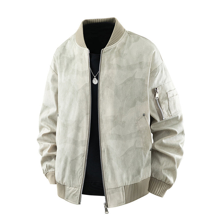 Herren Stylische Bomberjacke mit hohem Kragen