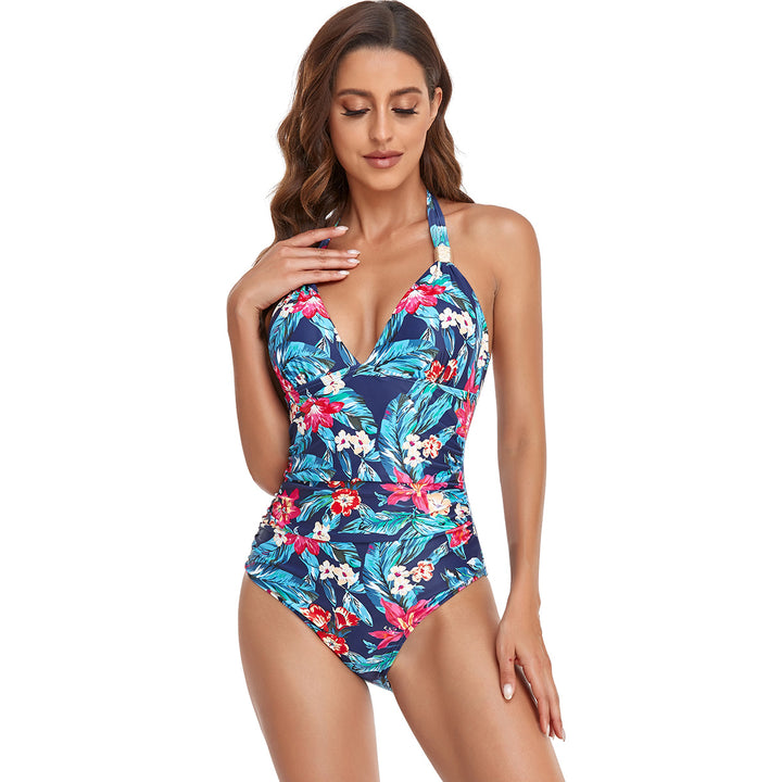 Damen Eleganter Hochgeschnittener Badeanzug Drune