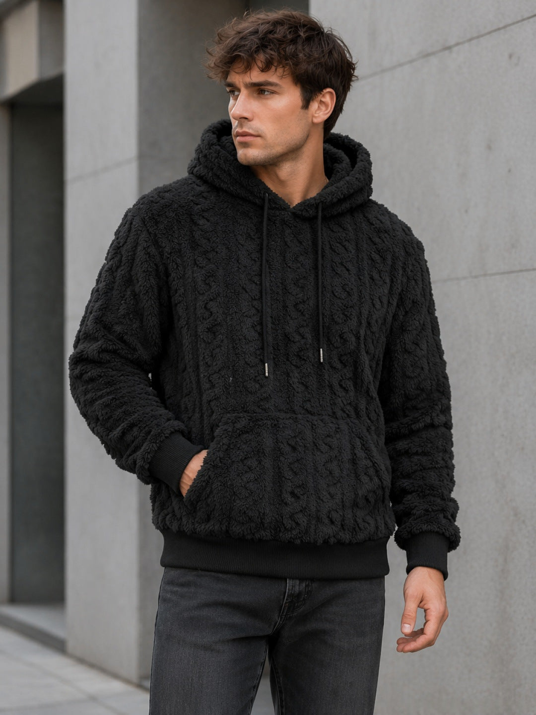 Herren Gemütlicher Kapuzenpullover Drune