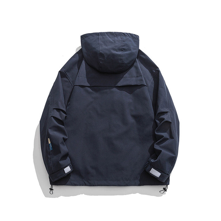 Unisex Oversize-Utility-Jacke mit Kapuze, multifunktionalen Pattentaschen und Kordelzug Drune