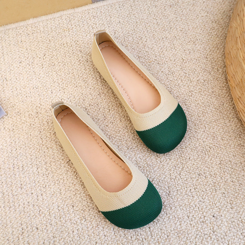 Damen atmungsaktive Ballerinas mit flexiblem Obermaterial Drune