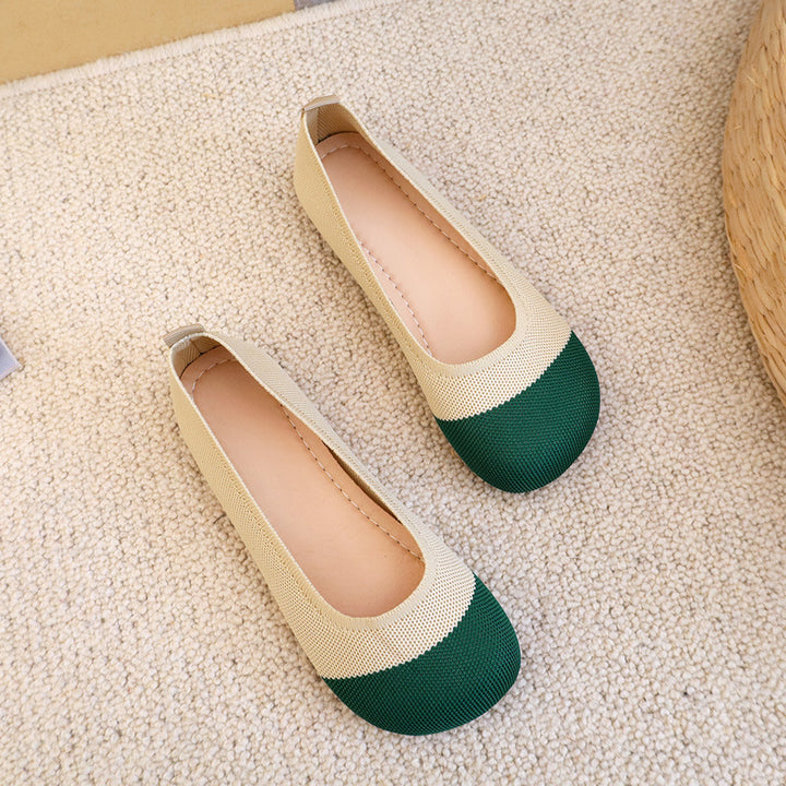 Damen atmungsaktive Ballerinas mit flexiblem Obermaterial Drune