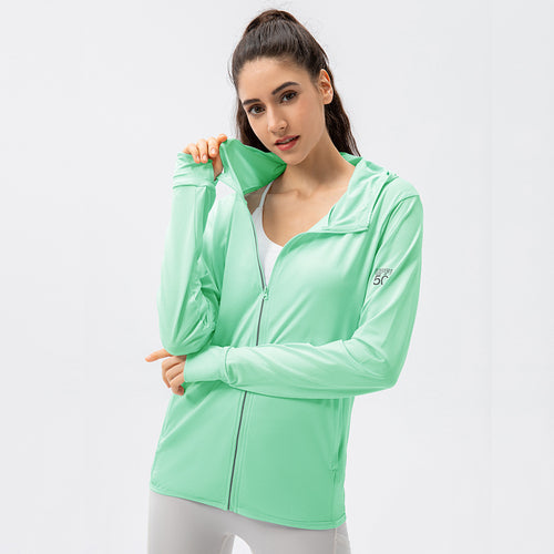 Damen Atmungsaktive Funktionsjacke mit Kapuze und Reißverschluss Drune