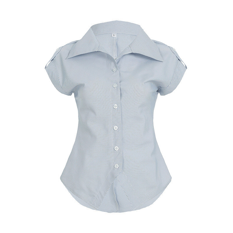 Damen elegante Bluse mit modernen Streifen Drune