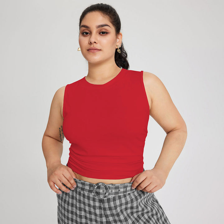 Damen weit geschnittene Karottenhose mit dekorativer Gürtel-Detail Drune