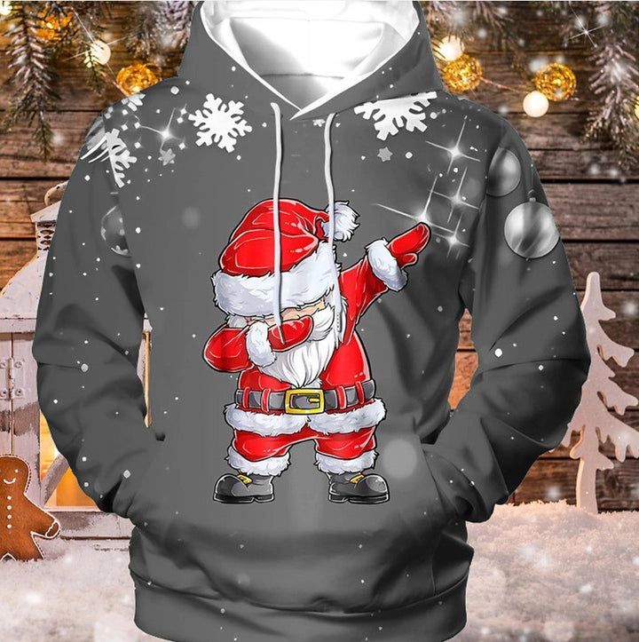 Damen Lustiger Weihnachts-Kapuzenpullover mit Santa-Motiv Drune