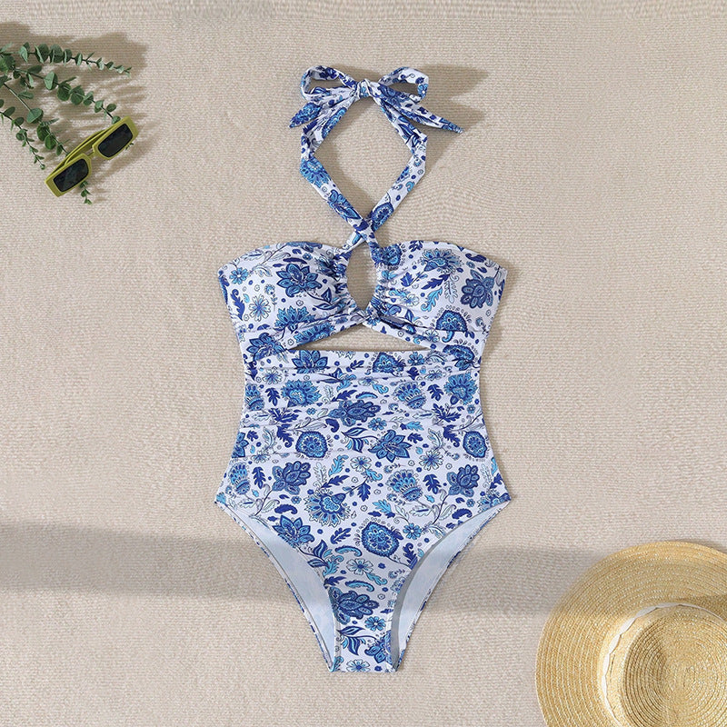 Damen Einteiler Badeanzug mit elegantem Schnitt und stilvollem Cross-Design Drune