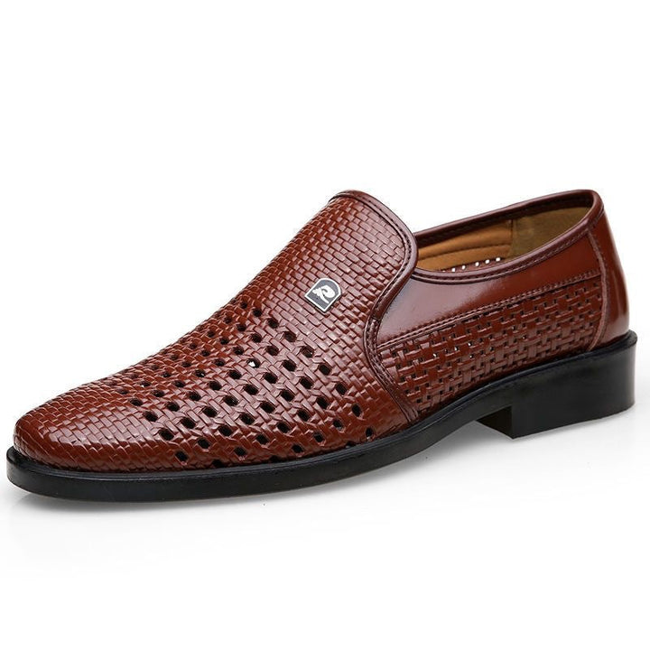 Herren Atmungsaktive Handgewebte Slipper Drune