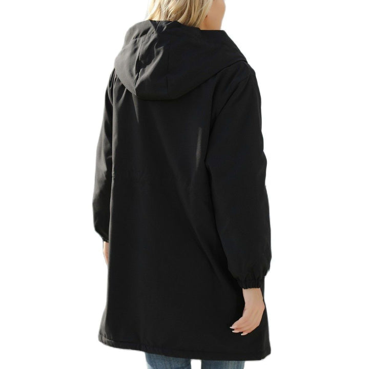 Damen Kapuzen-Midiparka mit Tunnelzug, Reißverschluss & elastischen Bündchen Drune