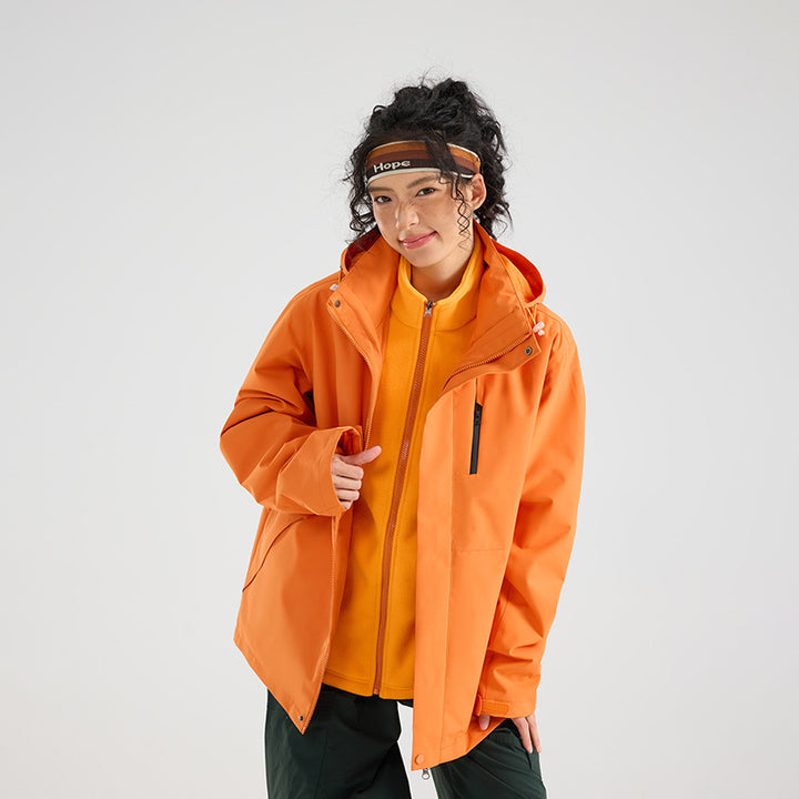 Damen Leichte wasserdichte Parka-Kapuzenjacke mit versiegelten Nähten und Kordelzug Drune
