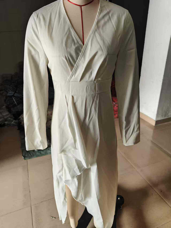Damen Elegantes Wickelkleid Drune