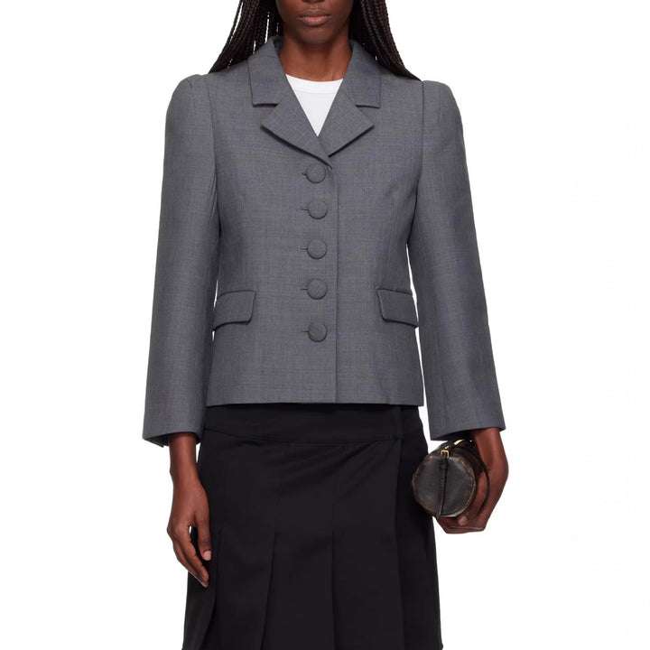 Damen Kurzblazer im taillierten Vintage Tailoring mit bezogenen Knöpfen Drune